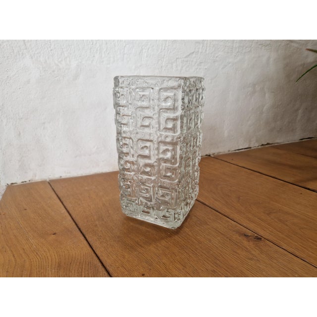 Tamara Aladin Glass Block Vase, 1960s For Sale - Image 4 of 9