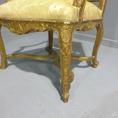 Antique English Gilt Chair, 1790 For Sale - Image 10 of 13