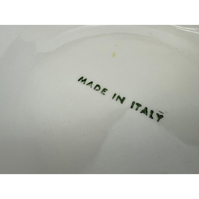 Vintage Italian Blue Ceramic Basketweave Bowl For Sale - Image 11 of 11