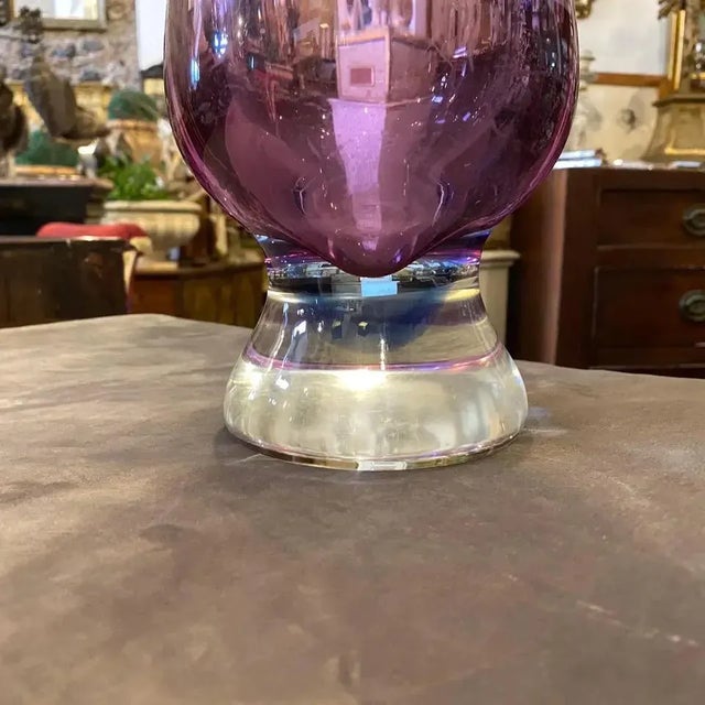An heavy Sommerso Murano glass vase made in Italy in the 1970s in perfect conditions.
