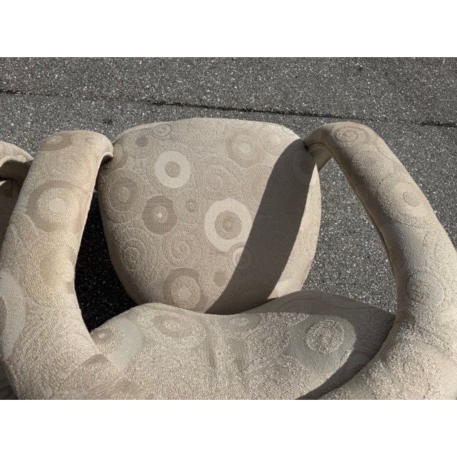 Pair of Decorator Mid Century Post Modern Armchair Lounge Chairs For Sale - Image 10 of 13