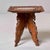 English Anglo-Indian Carved Hardwood Folding Occasional Table With Burl Top For Sale - Image 3 of 9