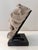 Carved Concrete Head Sculpture on Iron Base For Sale - Image 11 of 11