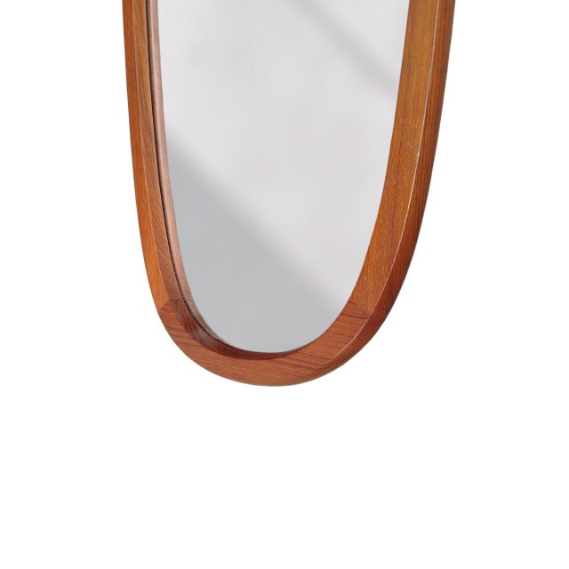 Mid-Century Modern Danish Teak Mirror, 1960s For Sale - Image 4 of 9
