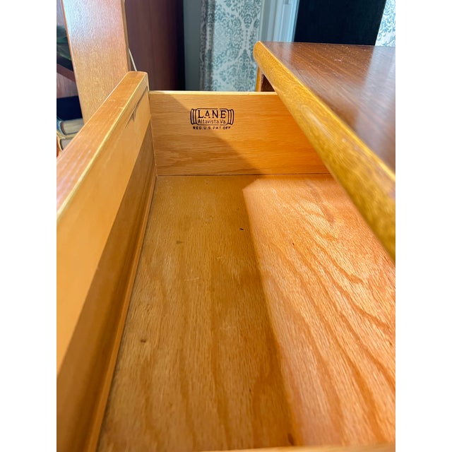1960s Lane Perception Walnut Highboy Dresser For Sale In Charlotte - Image 6 of 12