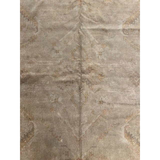 Antique Oushak Rug 11.10x7.7 For Sale - Image 4 of 5