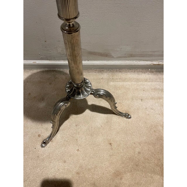 Mid-Century Modern 1970s William Adams Italy Cut Crystal Champagne Bucket With Matching Silverplated Stand For Sale - Image 3 of 5