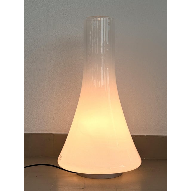 Vintage Italian Table Lamp in Glass by Angelo Mangiarotti, 1990 For Sale - Image 12 of 18