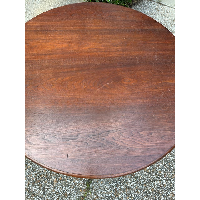 Wood Antique Poker Table W/ Dining Table Cover For Sale - Image 7 of 12