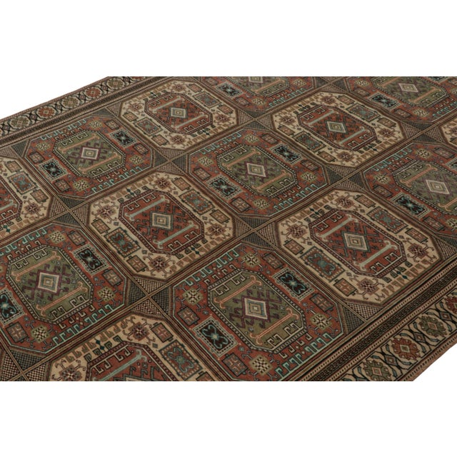 Rug & Kilim 1960s Vintage Oushak Rug With Tribal Geometric Pattern For Sale - Image 4 of 7