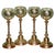 Brass Finish an Glass Candleholders, Set of 4 For Sale - Image 17 of 17