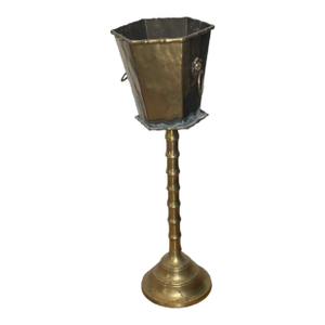 Vintage Brass Planter on Stand