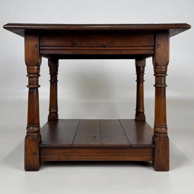 20th Century English Small Oak Side Table For Sale - Image 6 of 12
