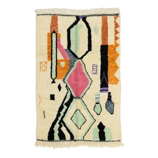 Hand-Knotted Wool Rug by Azele Studio For Sale