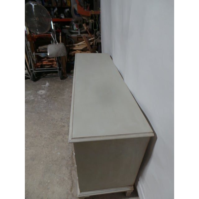 Antique White Gustavian Style Twelve Drawer Dresser For Sale - Image 8 of 10