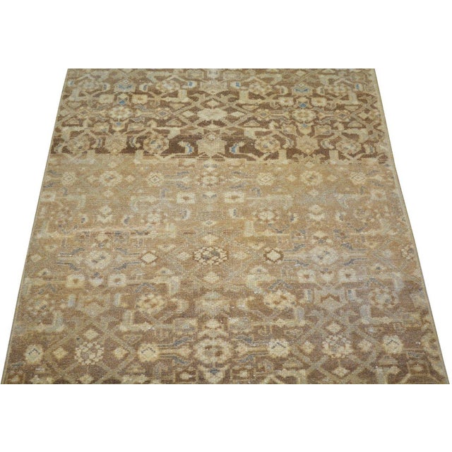 1950s Vintage Turkish Hand Knotted Wool Rug, 3'9''x11'3'' For Sale - Image 5 of 5