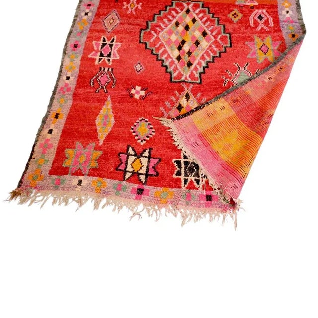 1980's Vintage Moroccan Boujad Rug For Sale - Image 4 of 6