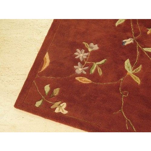 1990s Approx: 7 X 9 Sculptured 100% Wool Room Size Rug For Sale - Image 5 of 9