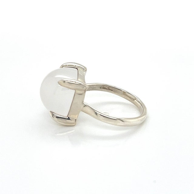 Tiffany & Co. Paloma Picasso Sugar Stacks Milky Quartz Sterling Silver Ring Size 6 For Sale In Miami - Image 6 of 8