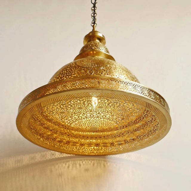 Contemporary Brass Bell Pendant Light Medium Chairish