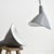 Industrial Grey Elliptical Benjamin Pendant Light, 1950s For Sale - Image 4 of 5
