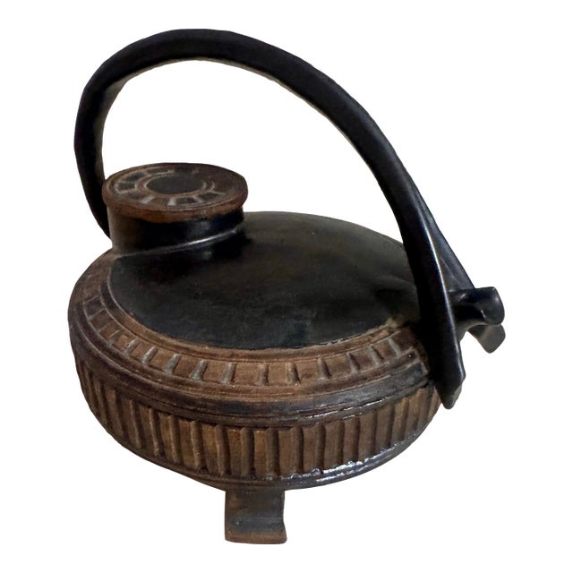 Vintage Sculptural Artisan Studio Pottery Teapot Signed For Sale