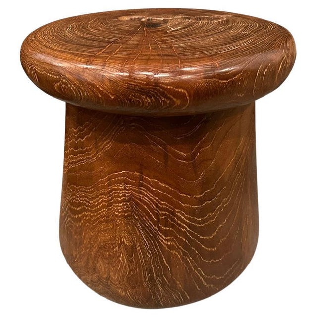 Andrianna Shamaris Century Old Teak Wood Side Table or Stool For Sale - Image 15 of 18