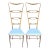 1960s Pair of Italian Modern Brass Chiavari Chairs For Sale