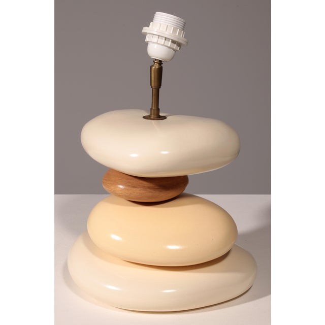 1980s France Pebble Table Lamp by François Chatain, 1980s For Sale - Image 5 of 14