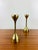 Mid-Century Modern Vintage 1970s Modern Brass Pair of Candle Holders For Sale - Image 3 of 5