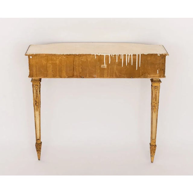 Neoclassical Late 20th Century Italian Neoclassical Style Painted Console Table` For Sale - Image 3 of 6