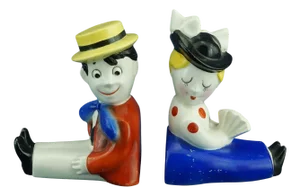 Art Deco Ceramic Children Bookends by William Goebel, Germany, Early 1900s, Set of 2