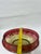 Early 20th Century Bohemian Cranberry Glass Footed Bowl With Gilt and Enamel Floral Decoration. For Sale In Washington DC - Image 6 of 12