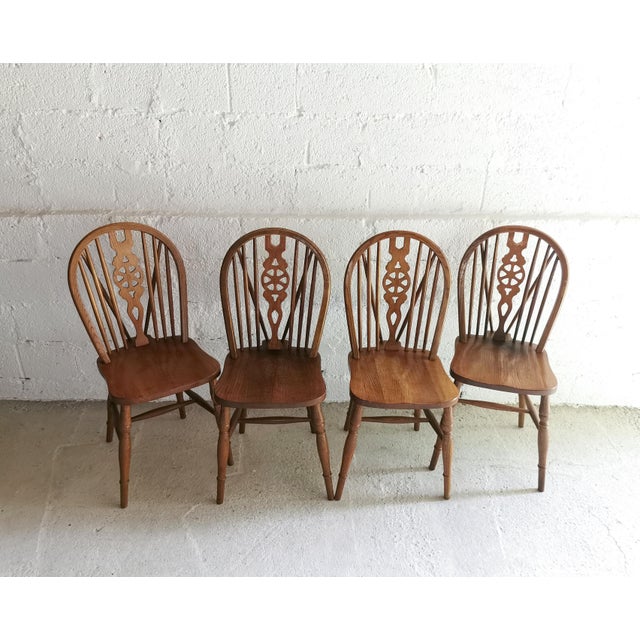 Antique Windsor Dining Chairs, 1920s, Set of 4 For Sale - Image 9 of 17