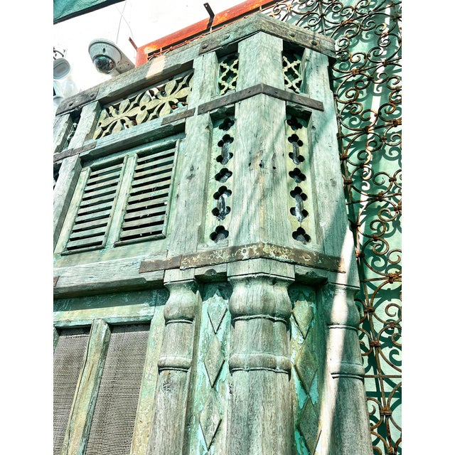 Indian Antique Jodhpur Indian Architectural Building Facade For Sale - Image 3 of 7