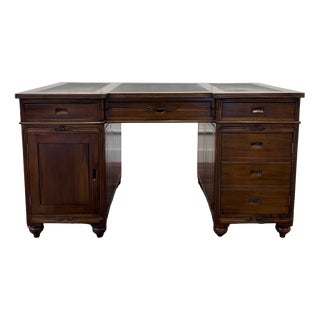 English Desk with Black Inlay For Sale