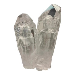 Michael Wilkinson "Crystal Vision" 1999 Signed Acrylic Sculpture on Pedestal For Sale