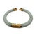 1960s Chinese Jadeite Jade and 14k Yellow Gold Hinged Bangle Bracelet For Sale - Image 4 of 5