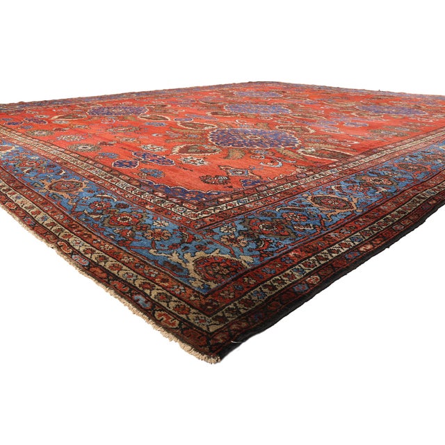 79671 Antique Persian Sultanabad Rug, 15'06 x 18'03. The Royal Constellation: A Late 19th Century Sultanabad Masterpiece...