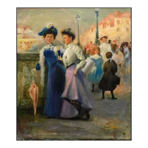 Vladimir Muhin "Friends" Original Oil Un-Stretched Canvas Hand Signed