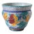 Vintage Italian Pottery Planter W/ Floral Motif For Sale