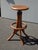 Wood Antique Industrial Adjustable Swivel Oak Drafting Stool Barstool 1of3 ~ # 1 For Sale - Image 7 of 16