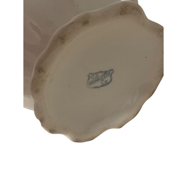 Antique White Ironstone Rococo Ewer, c.p. Marquette Co., Circa 1880-1910 For Sale In Philadelphia - Image 6 of 7