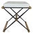 Revelation Modern Ivory Tufted Leather X Marks the Spot Bench For Sale