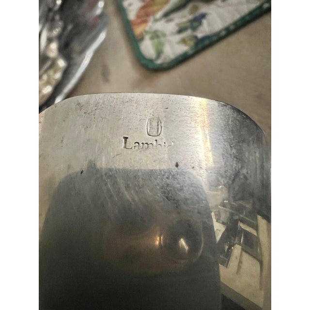 Mid-Century Lambidis Silver-Plated Scalloped Bowl With Swan Heads – Made in Greece For Sale In West Palm - Image 6 of 6