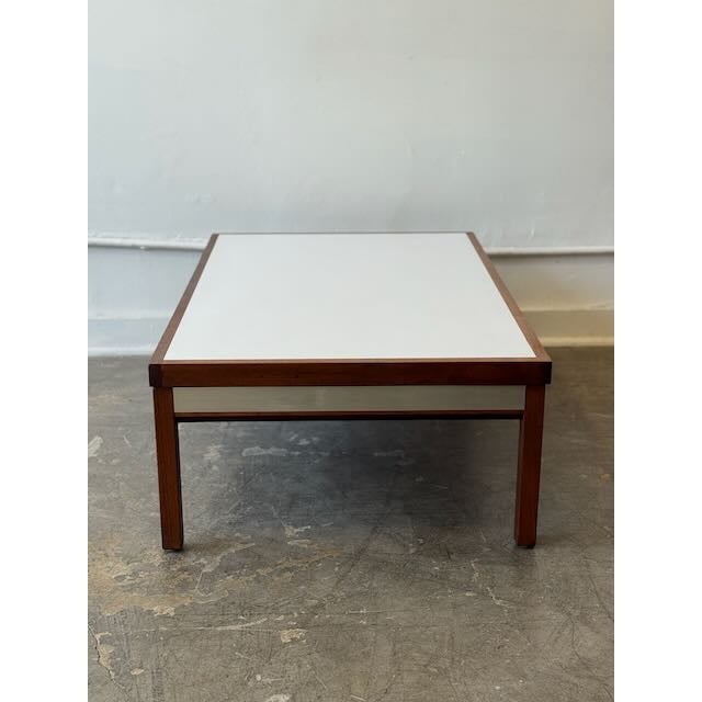 1970's Walnut, Laminate & Chrome Coffee Table For Sale - Image 4 of 12