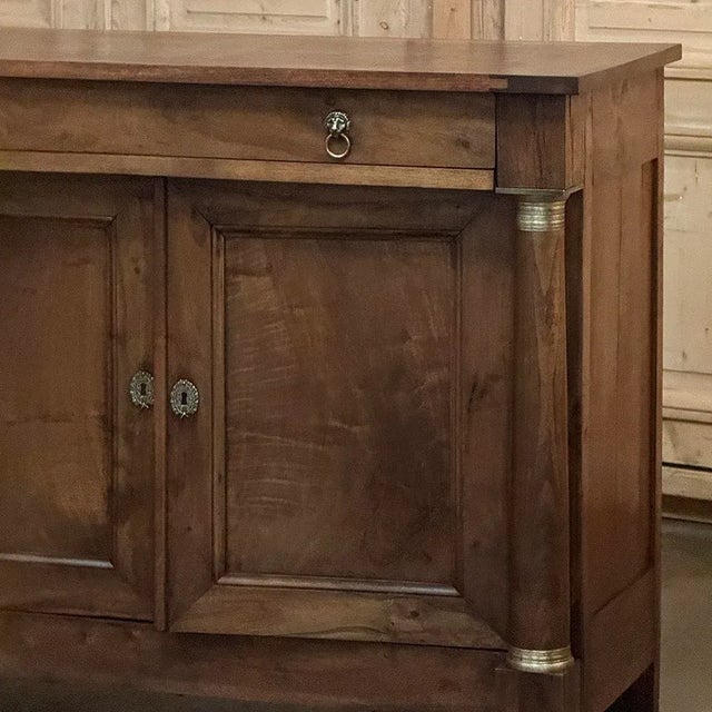Chestnut Early 19th Century French Empire Period Walnut Grand Buffet For Sale - Image 8 of 18