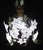 Vintage Murano glass chandelier with white flowers. The chandelier has 1 light points with E27 connection, possible to...