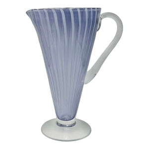 Vintage Purple Swirl Glass Pitcher Cocktail Barware