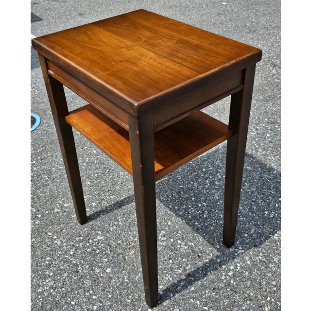 Mid 20th Century 20th Century Walnut Two-Tier Side Table or Stand For Sale - Image 5 of 6